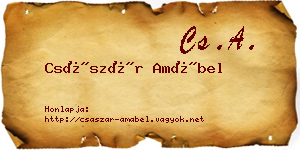 Császár Amábel névjegykártya